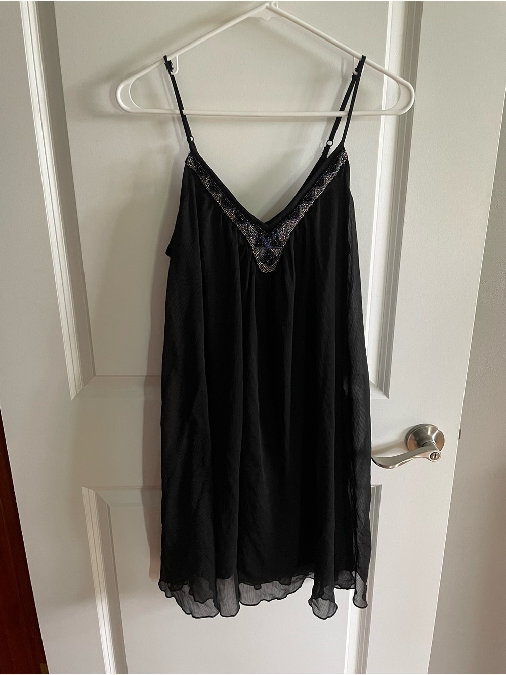 Woman’s express beaded spaghetti strapped dress